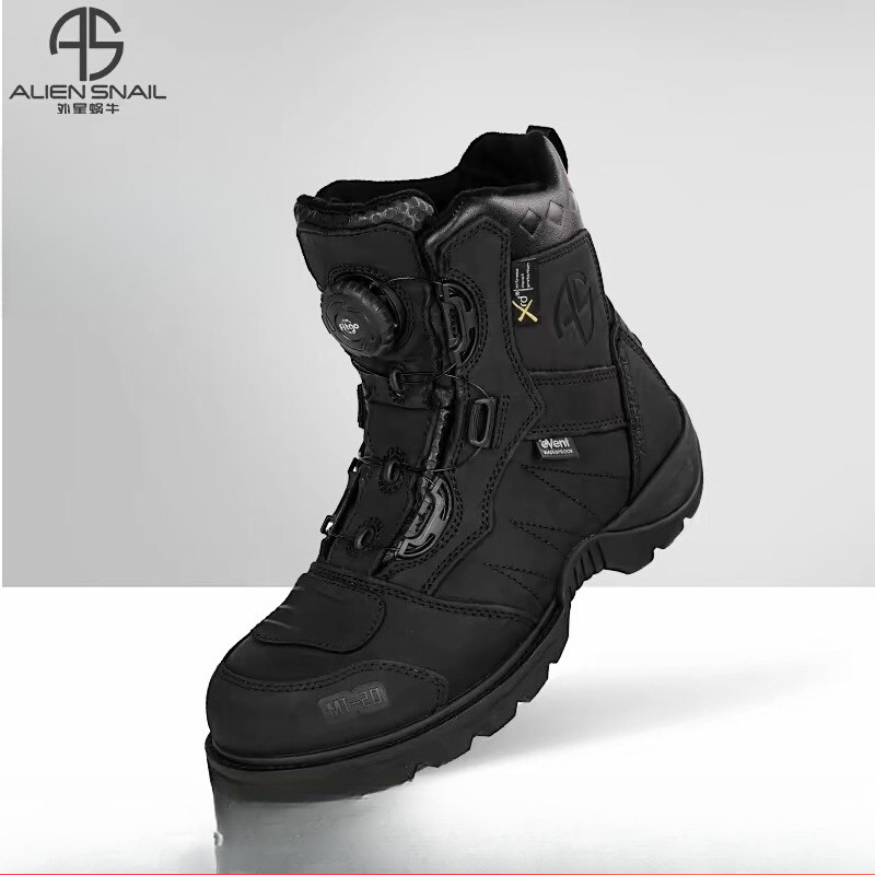 Motorcycle Boots Waterproof Riding - AlienSnail MT20 オートバイライディングブーツ 防風防水 バイクシューズ メンズ