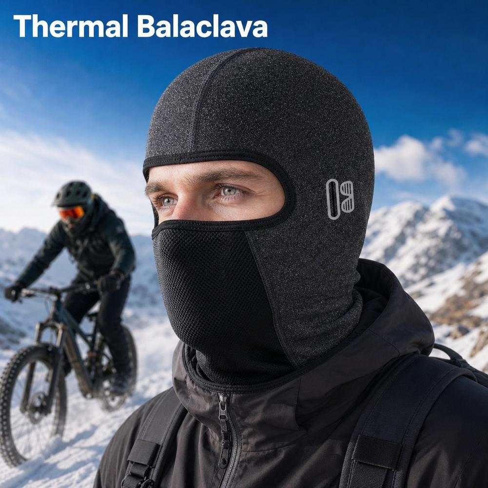 Motorcycle Neck Gaiter Balaclava - 防風性に優れたサーマルバラクラバ。柔らかいフリース素材で伸縮性があり、顔や首を覆うのに最適。冬のハイキング、スキー、バイクに乗る際に使用できる、通気性の良いマスク。