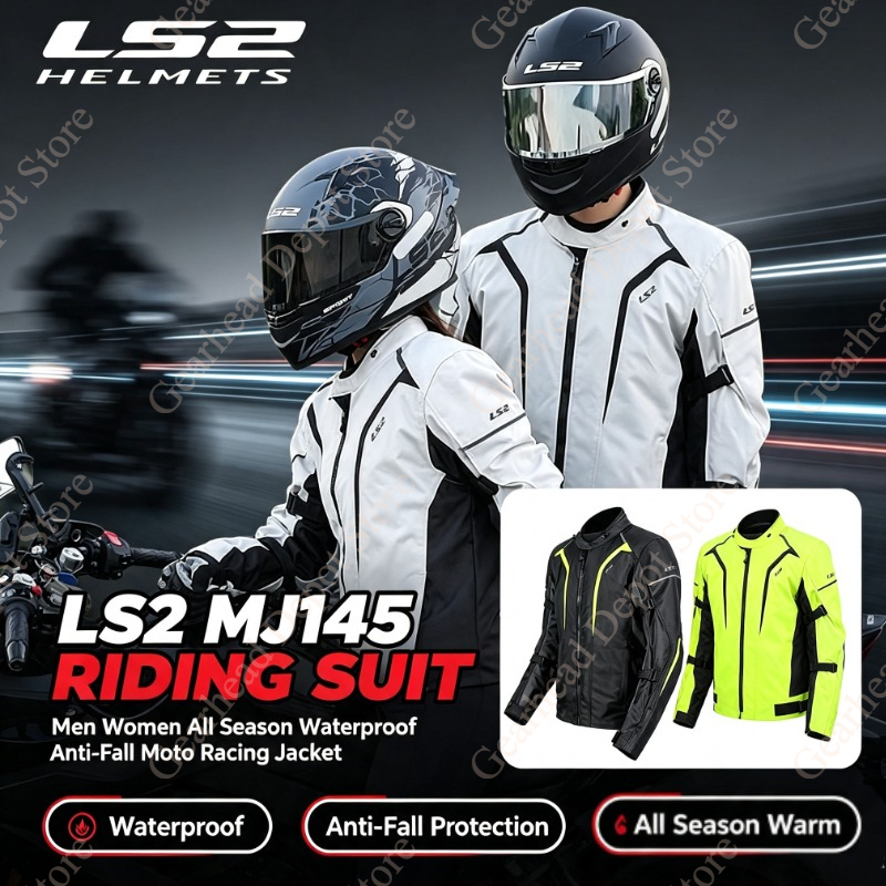 Motorcycle Riding Jacket Waterproof - LS2 MJ145 バイク用ライディングスーツセット メンズ レディース オールシーズン