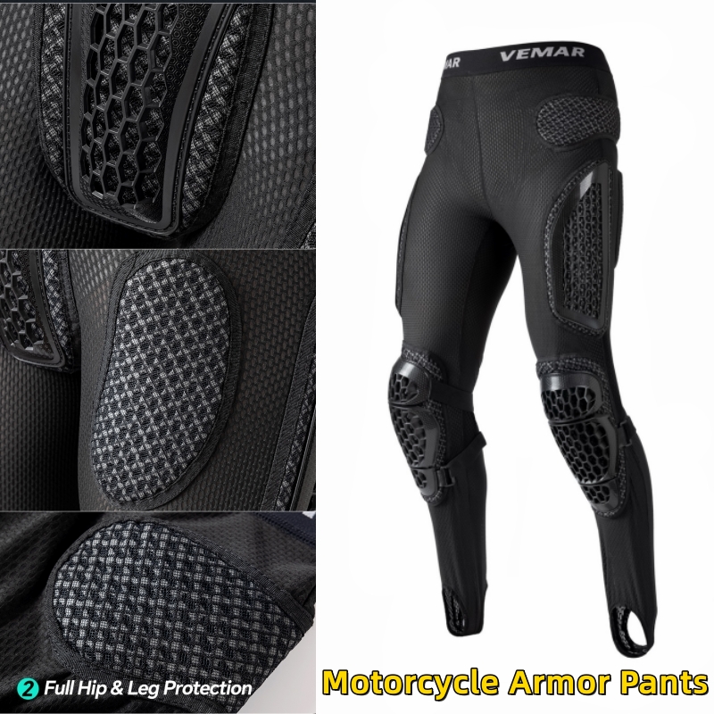 Motorcycle Pants Riding Armored - 夏用バイクパンツ メンズ - 男性用メッシュモトクロスパンツ、アーマー付き、通気性のある保護ギア、スポーツ、レース、ストリートライディング用