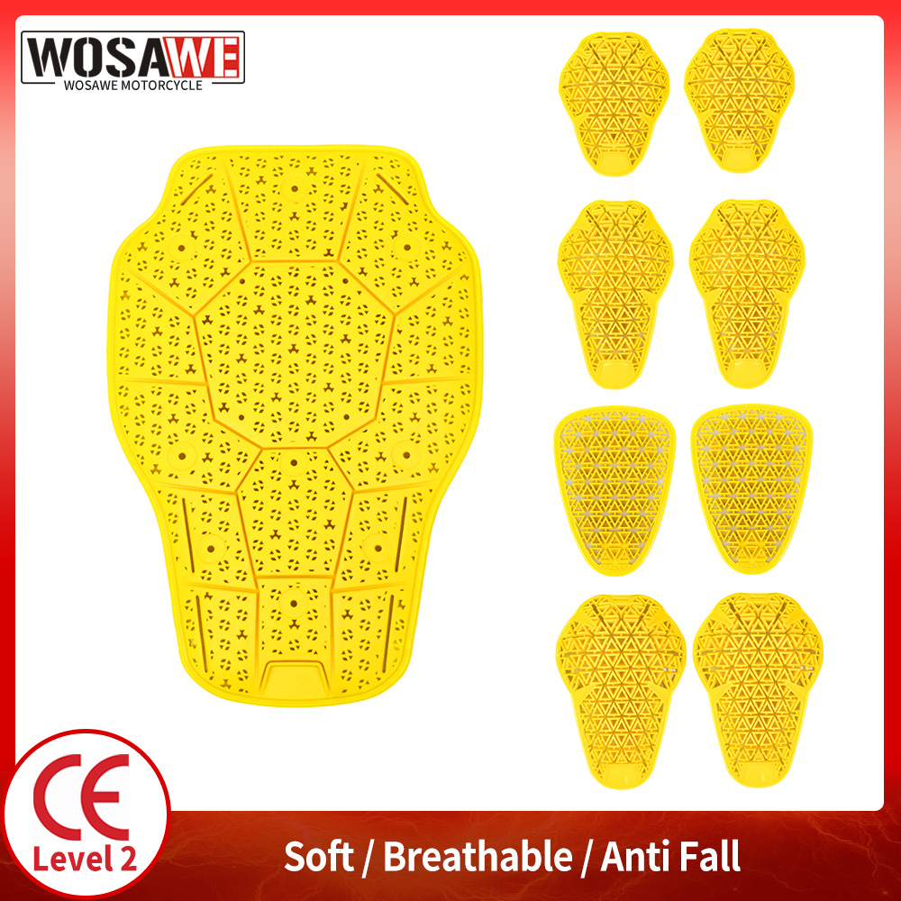 Motorcycle Back Protector Ce Level 2 - WOSAWE CE レベル 1/2 オートバイボディ保護パッドユニバーサルモトクロスレーシング安全インサートアーマーバックプロテクターモト機器
