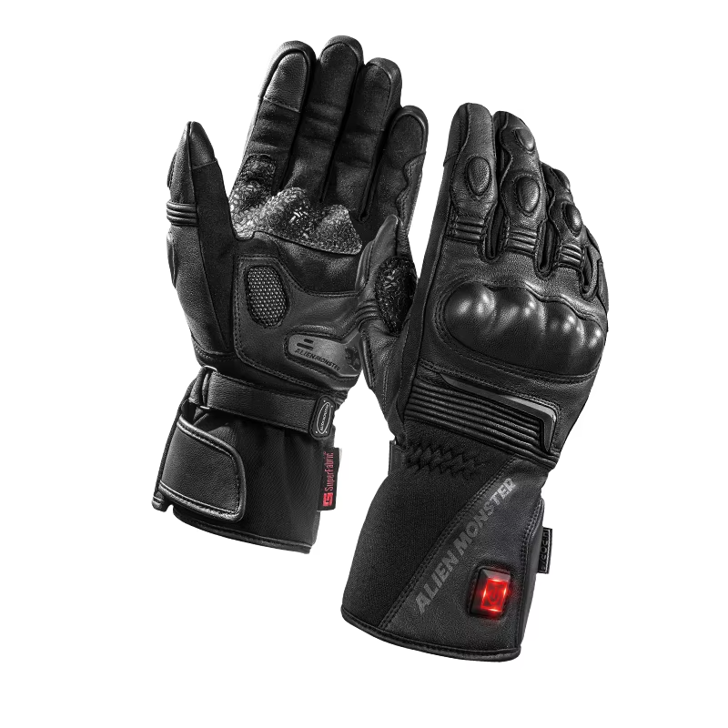 Motorcycle Gloves Leather Knuckle - 新しいカスタムデザインのフルフィンガーレザーバイクグローブ、ユニセックス、タッチスクリーン対応、ナックルプロテクション付き