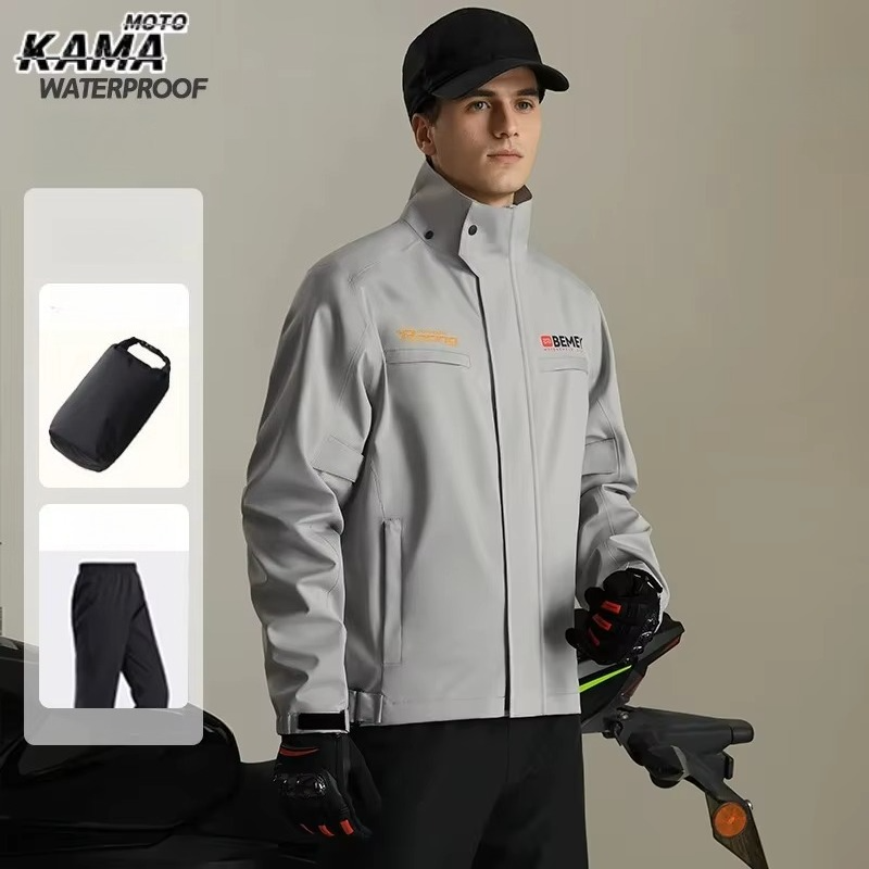 Motorcycle Rain Suit 2 Piece - 新しいオートバイレインスーツ男性女性レインギア防水保護レインコートパンツ付き 2 ピース通気性屋外黒