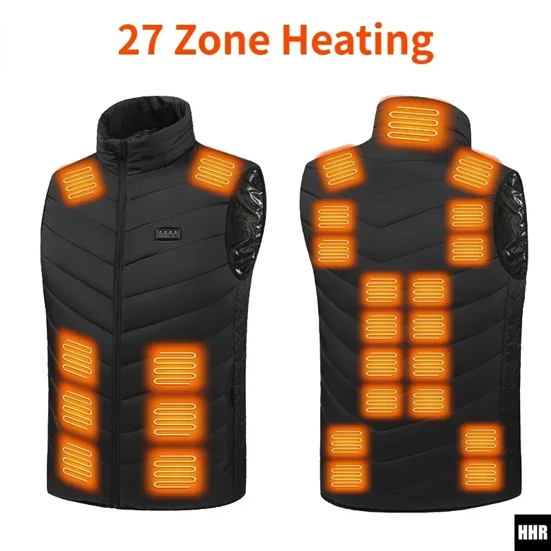 Motorcycle Jacket Thermal Liner - 26箇所加熱USBベスト 男女兼用 防風サーマルベスト ノースリーブジャケット スキー ハイキング