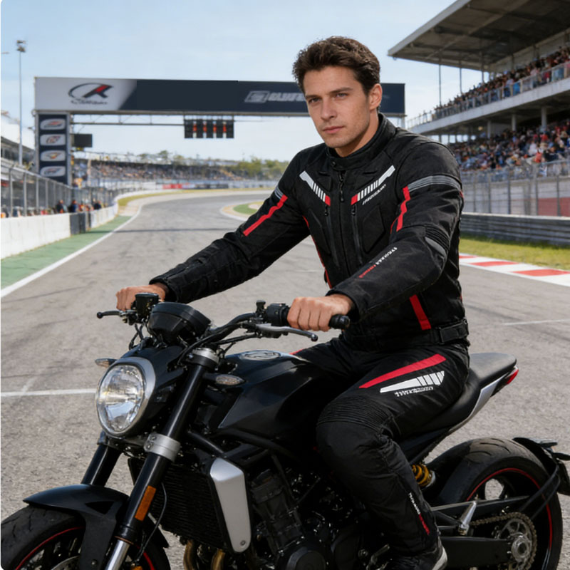 Motorcycle Riding Jacket Waterproof - オートバイジャケット 防水 防風 レーシングギア 衣類アクセサリー 取り外し可能なCEアーマー付き