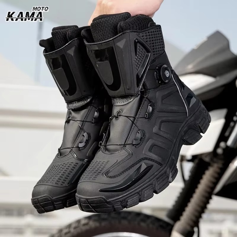 Motorcycle Boots Waterproof Riding - メンズオートバイブーツ屋外防水 TPU 保護モトシューズ滑り止めバイカーモトクロスライディングブーツ Botas De Motocicleta