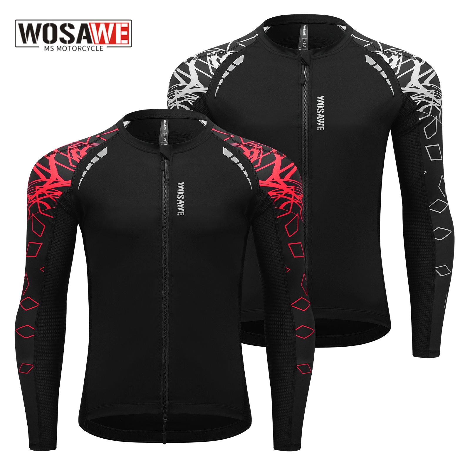 Motorcycle Mesh Jacket Summer Breathable - WOSAWE 夏用バイクジャケット メンズ 通気性メッシュ素材 軽量 クイックドライ