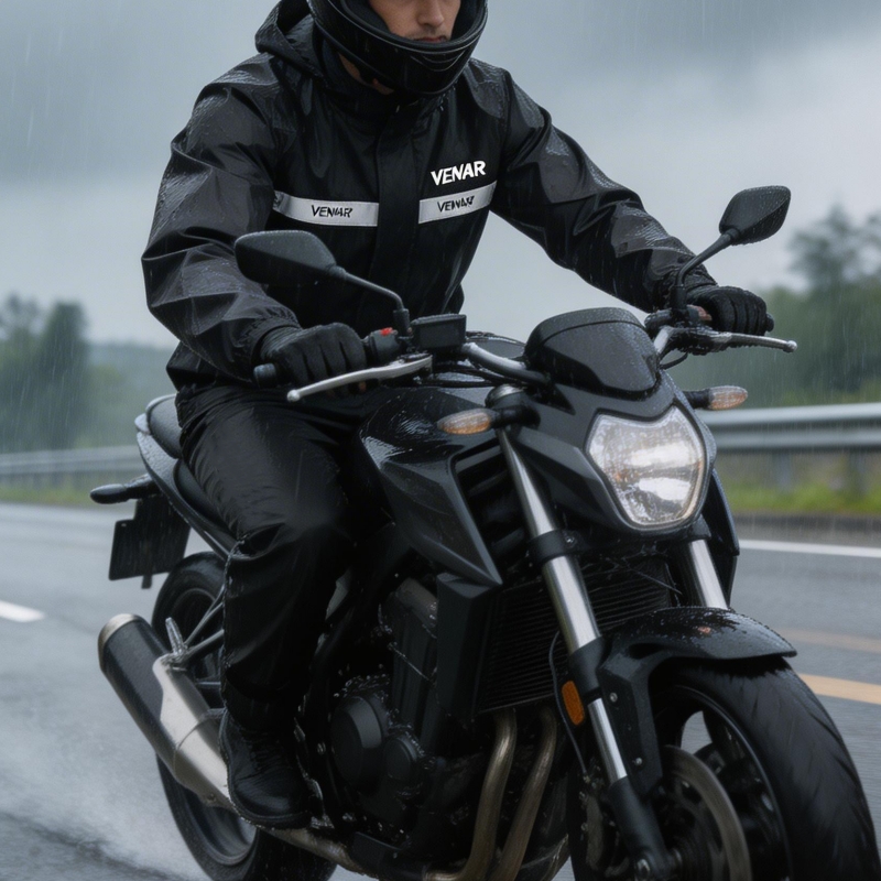 Motorcycle Rain Suit 2 Piece - メンズバイク用レインスーツ 2ピース 防水反射ジャケットパンツセット ヘビーデューティーバイク用レインウェア 全天候型保護服