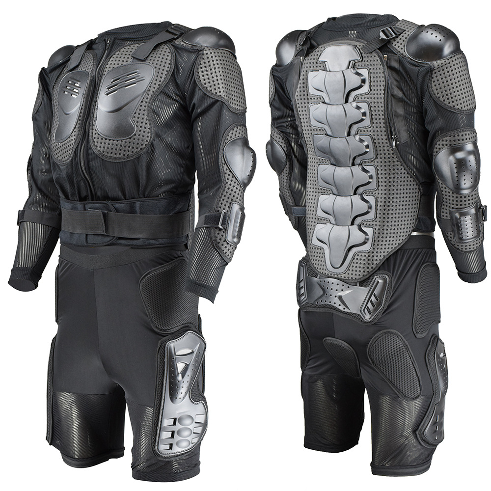 Motorcycle Pants Riding Armored - オートバイスーツアーマースーツ耐衝撃騎士風ライディングオフロードプロテクター レーシングアーマーパンツセット