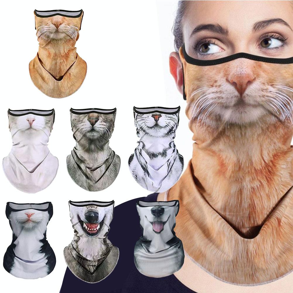 Motorcycle Neck Gaiter Balaclava - 3D かわいい動物バラクラバオートバイモトクロススキースノーボード帽子ヘルメットライナー猫犬バイカーネックウォーマーフェイスキャップサイクリングヘッドギア