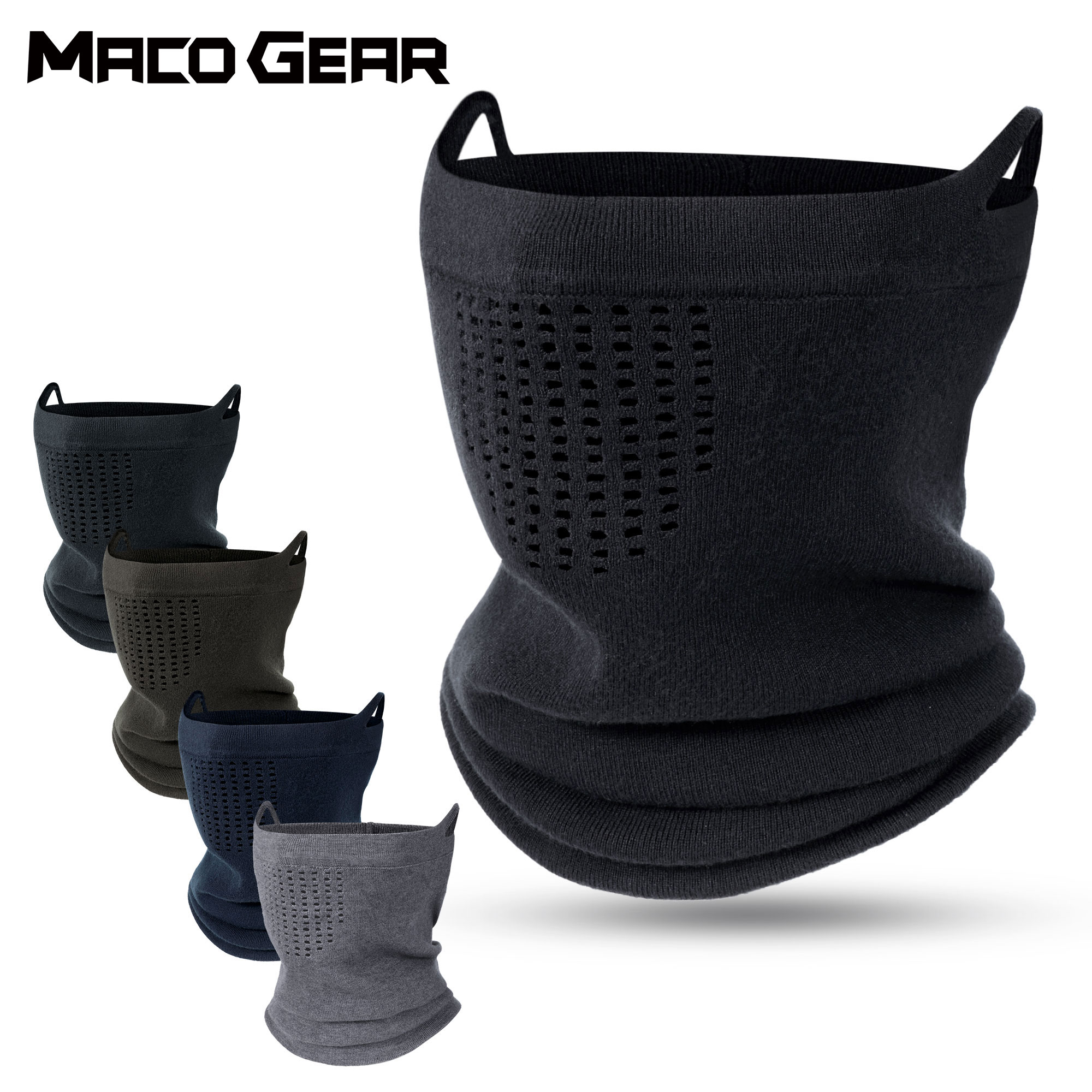 Motorcycle Neck Gaiter Balaclava - 冬用バイク用フェイスマスク、防寒バラクラバ、耳かけ付きでヘルメットに装着可能、防風ネックウォーマー、スキー、サイクリングに最適、男女兼用。