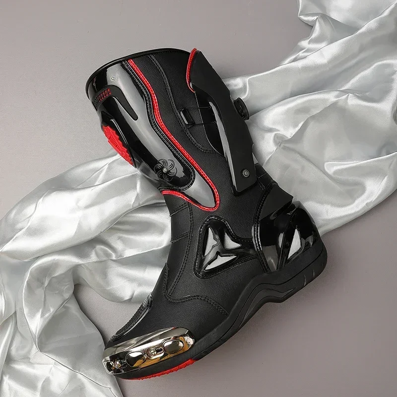 Motorcycle Boots Waterproof Riding - オートバイ用マイクロファイバーブーツ,レーシングブーツ,プロ用,バイカーシューズ,保護ギアブーツ,サイズ39-47