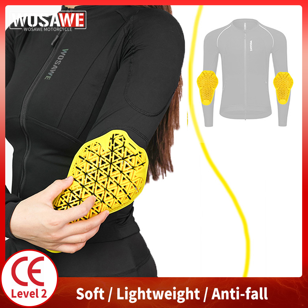 Motorcycle Back Protector Ce Level 2 - WOSAWE 夏通気性オートバイ肘パッド弾性モトクロス肘プロテクター MTB サイクリングオートバイ用品 CE レベル