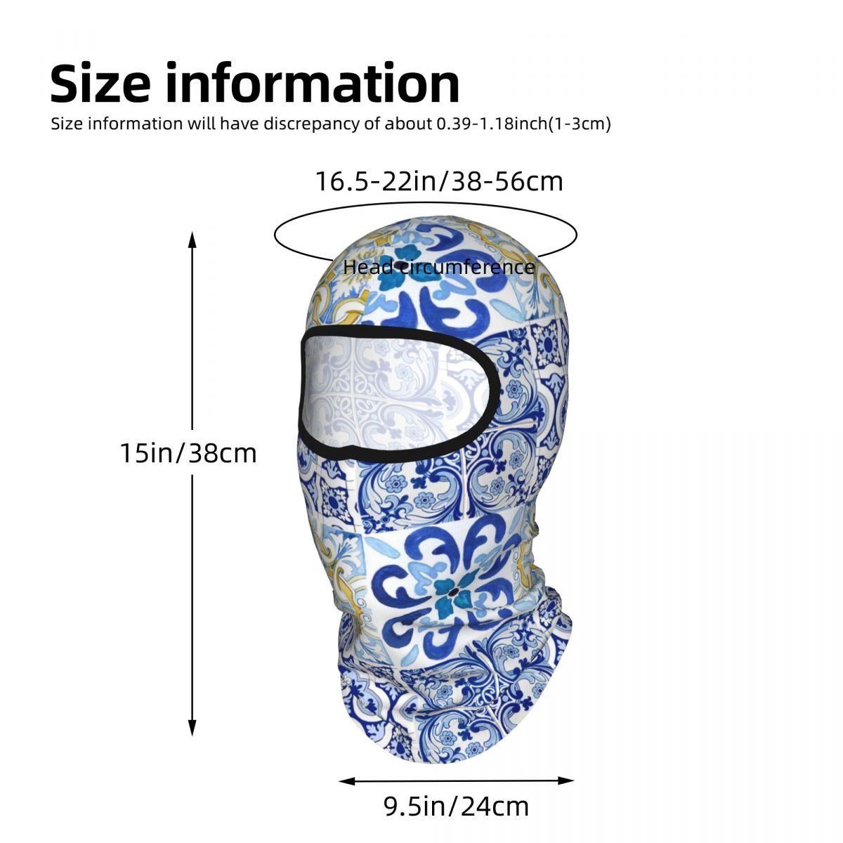 シチリアタイル、地中海、モザイク、レモン柄の通気性のある薄型 - Motorcycle Neck Gaiter Balaclava のレビューと価格