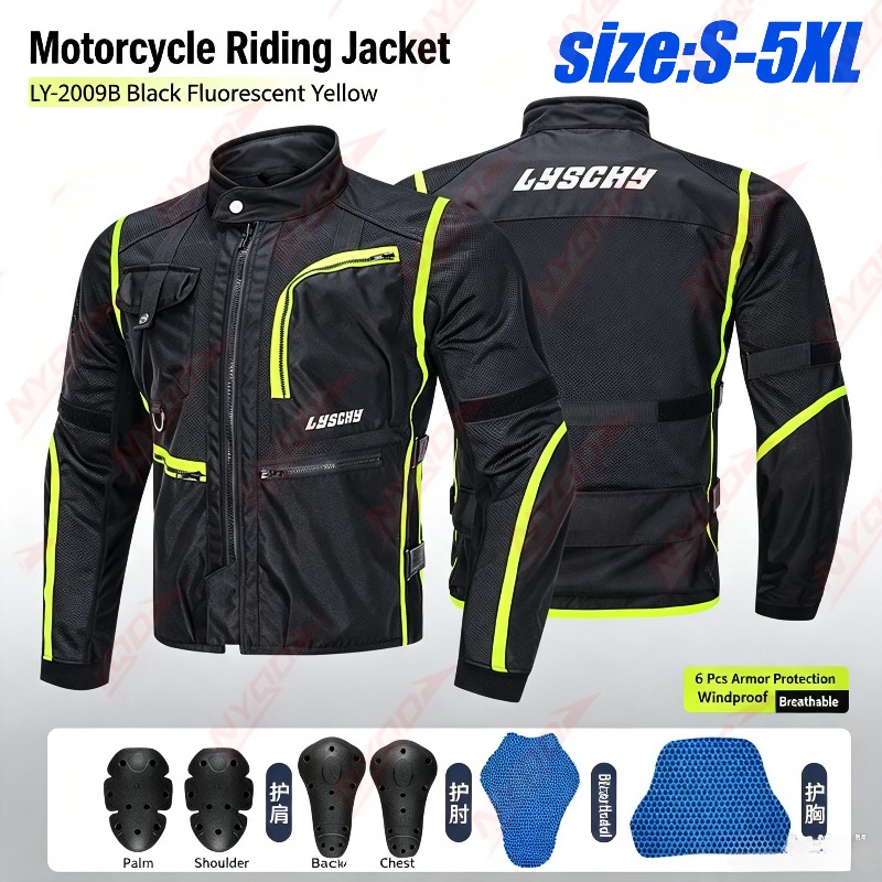 LYSCHY オートバイ用サマーメッシュ通気性サイクリングス - Motorcycle Mesh Jacket Summer Breathable のレビューと価格