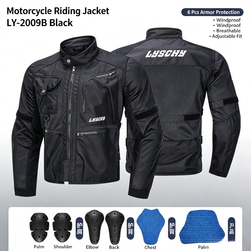 LYSCHY オートバイ用サマーメッシュ通気性サイクリングス - Motorcycle Mesh Jacket Summer Breathable のレビューと価格