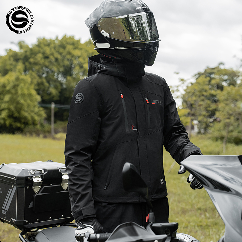 SFK ブラック モーターサイクルジャケット 防水生地 20 - Motorcycle Riding Jacket Waterproof のレビューと価格