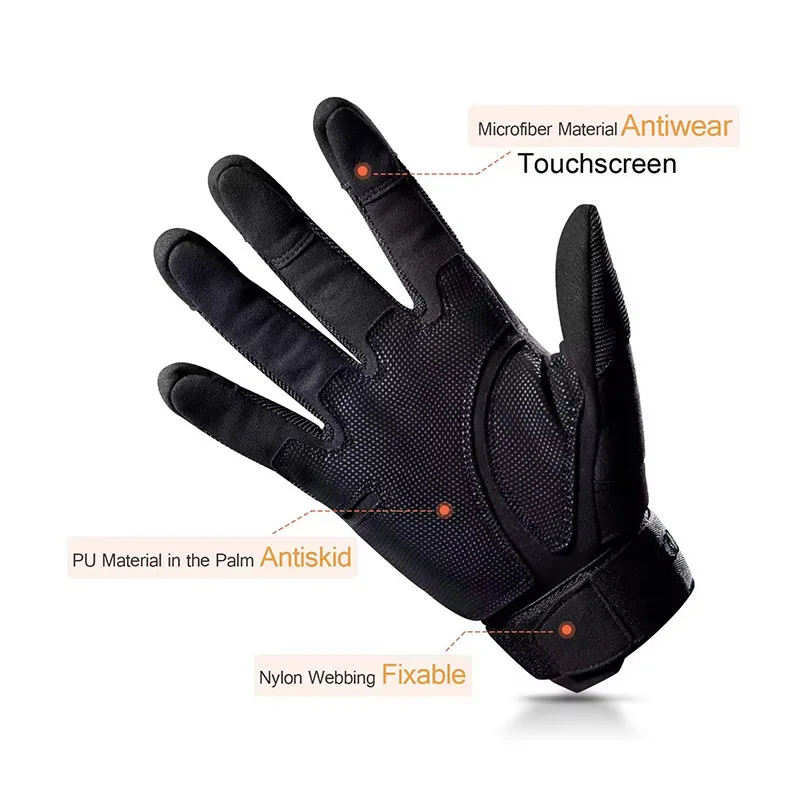 メンズ フルフィンガー タクティカル グローブ タッチスクリ - Motorcycle Gloves Leather Knuckle のレビューと価格