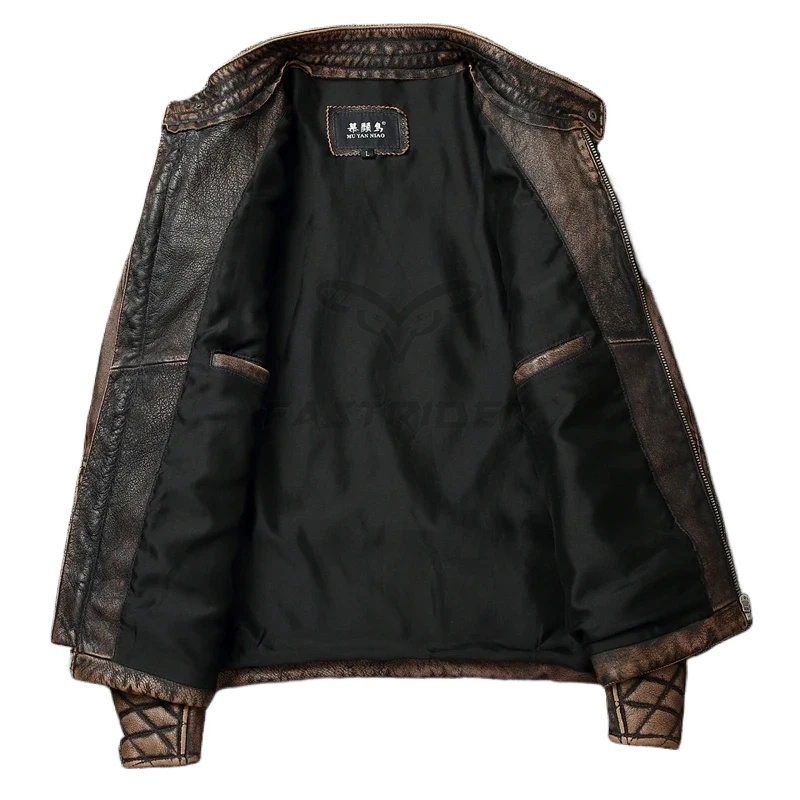 2026年新作、メンズ用ヴィンテージモーターサイクルジャケッ - Leather Motorcycle Jacket Biker のレビューと価格