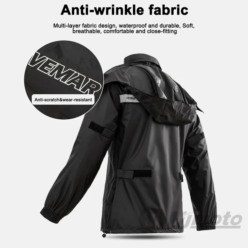 メンズ、レディース用バイク用レインコートスーツ。防水加工のバ - Motorcycle Riding Jacket Waterproof のレビューと価格