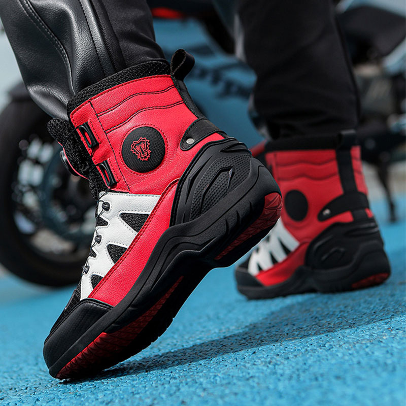 新しい防水バイクモトライディングシューズメンズオートバイブー - Motorcycle Boots Waterproof Riding のレビューと価格