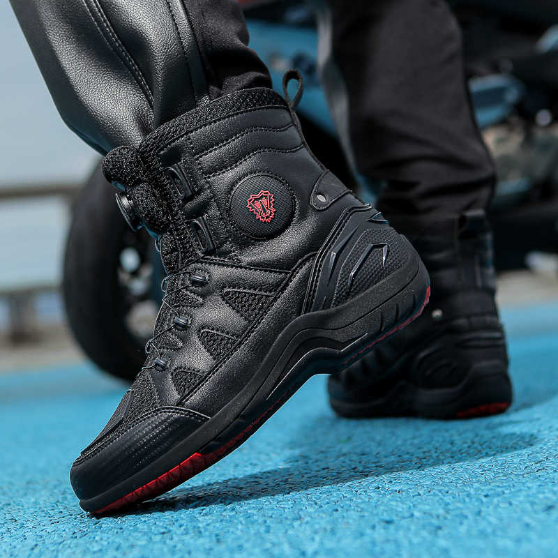 新しい防水バイクモトライディングシューズメンズオートバイブー - Motorcycle Boots Waterproof Riding のレビューと価格