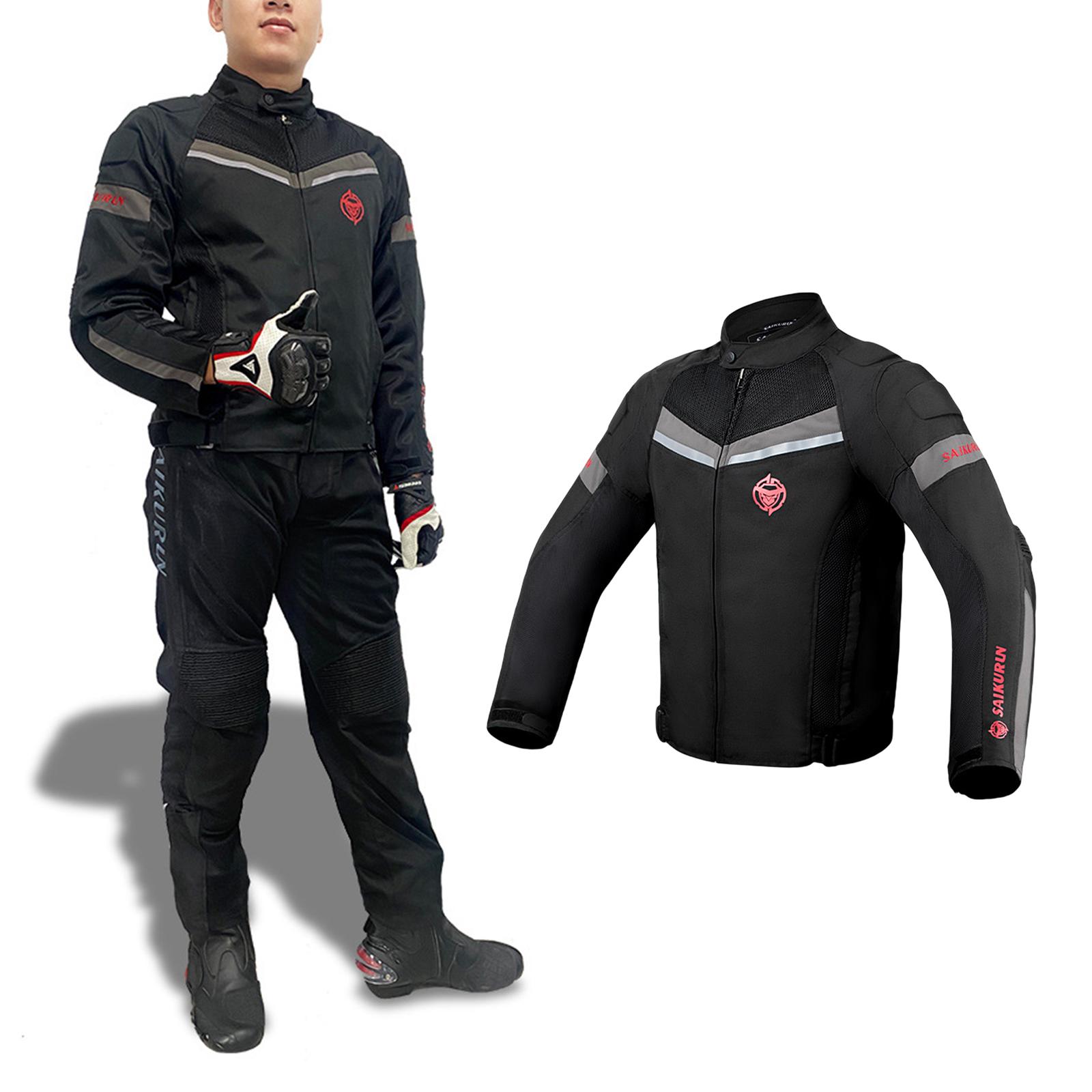 オートバイライディングジャケット パッド付きバイクジャケット - Motorcycle Mesh Jacket Summer Breathable のレビューと価格