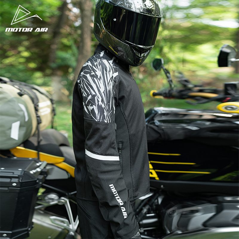 黒のオートバイジャケット男性服ライディングギア最新夏メッシュ - Motorcycle Mesh Jacket Summer Breathable のレビューと価格