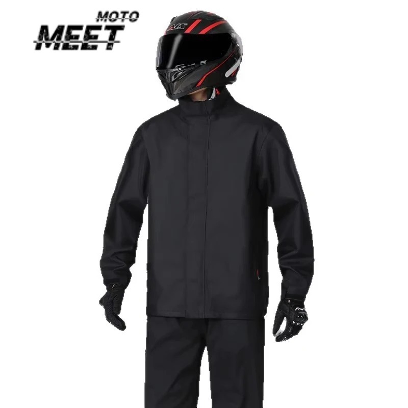 新しい黒のオートバイレインスーツ男性女性レインギア防水保護レ - Motorcycle Rain Suit 2 Piece のレビューと価格