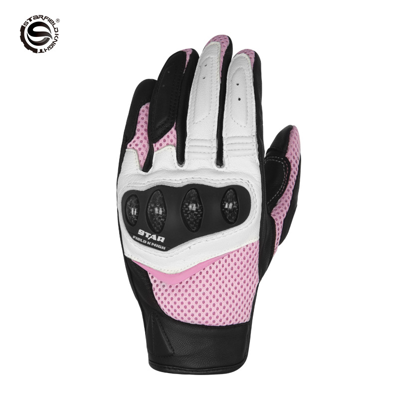 スターフィールドナイト女性用オートバイグローブ山羊革製通気性 - Motorcycle Gloves Leather Knuckle のレビューと価格