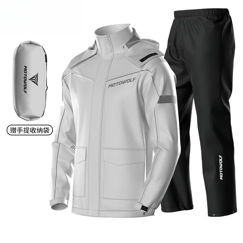 MOTOWOLF バイク用レインコート 男女兼用 セパレート - Motorcycle Riding Jacket Waterproof のレビューと価格