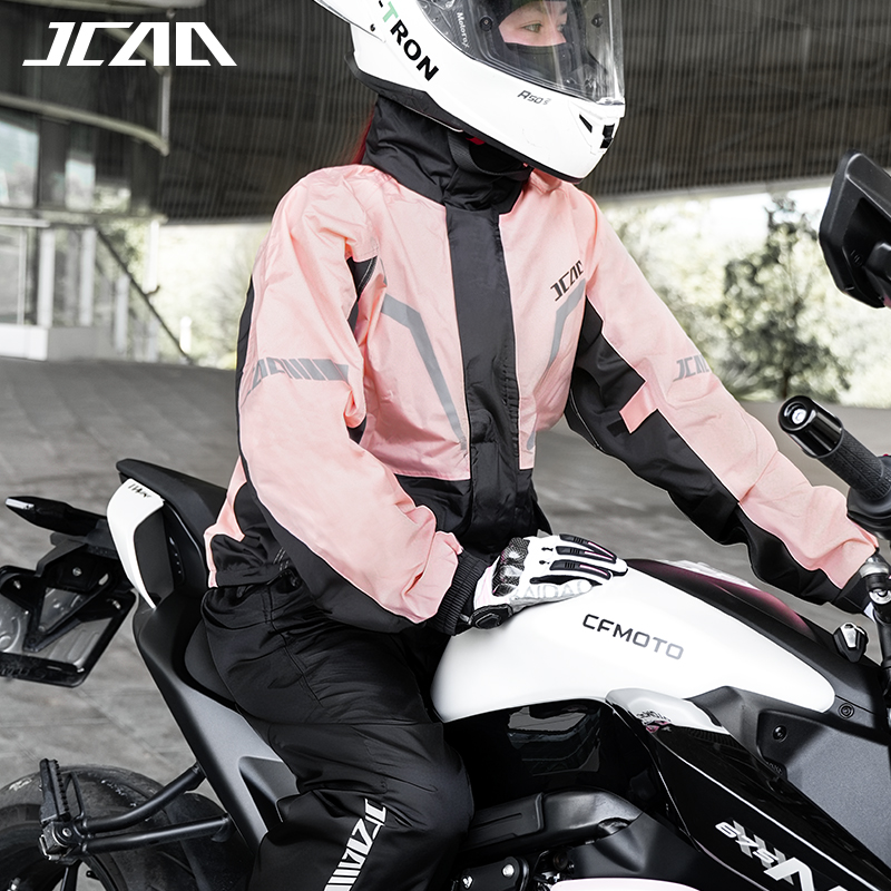 防水反射材付きバイク用レインスーツ 2ピース ジャケット＆パ - Motorcycle Rain Suit 2 Piece のレビューと価格