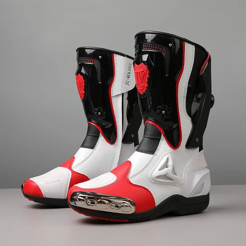 オートバイ用ブーツ男性用防水オートバイブーツオートバイシュー - Motorcycle Boots Waterproof Riding のレビューと価格