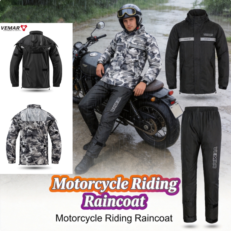 VEMARユニセックスバイク用レインコート、防水ジャケットパ - Motorcycle Riding Jacket Waterproof のレビューと価格