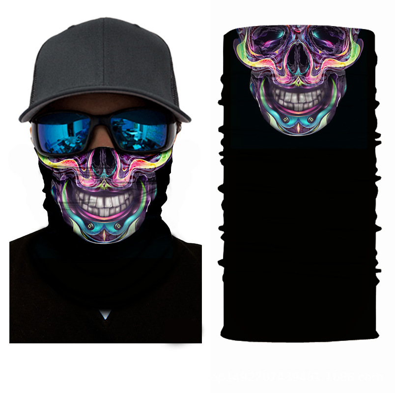 男性と女性のためのシームレスなスカルネックウォーマーガード, - Motorcycle Neck Gaiter Balaclava のレビューと価格