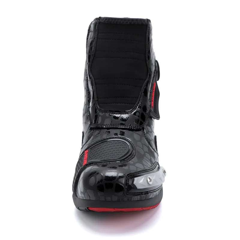 ハイトップ男性女性防水オートバイシューズ発光乗馬ブーツクイッ - Motorcycle Boots Waterproof Riding のレビューと価格