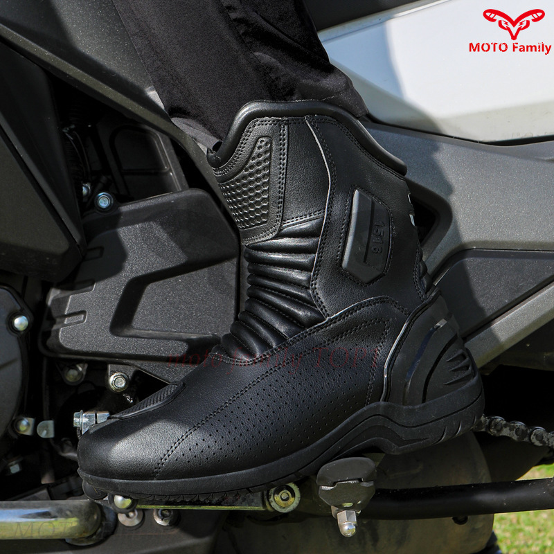 バイクシューズ 滑り止めバイクブーツ 防水クッション性 デイ - Motorcycle Boots Waterproof Riding のレビューと価格