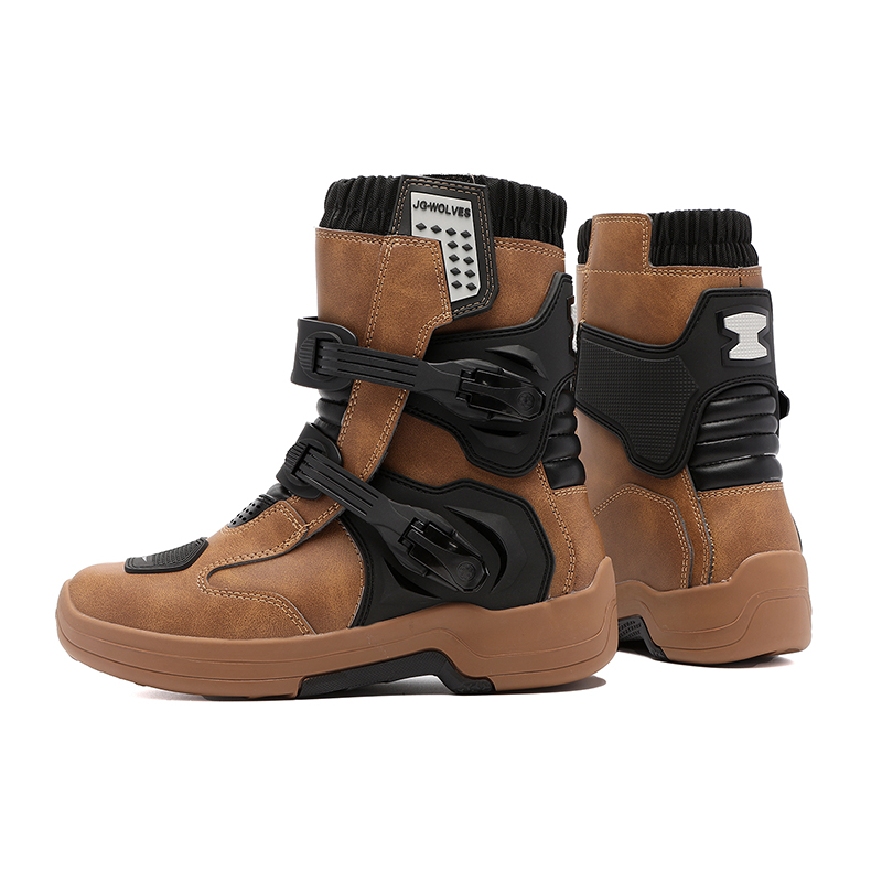 オフロードレーシング用保護バイクブーツ ハイカットブーツ 防 - Motorcycle Boots Waterproof Riding のレビューと価格