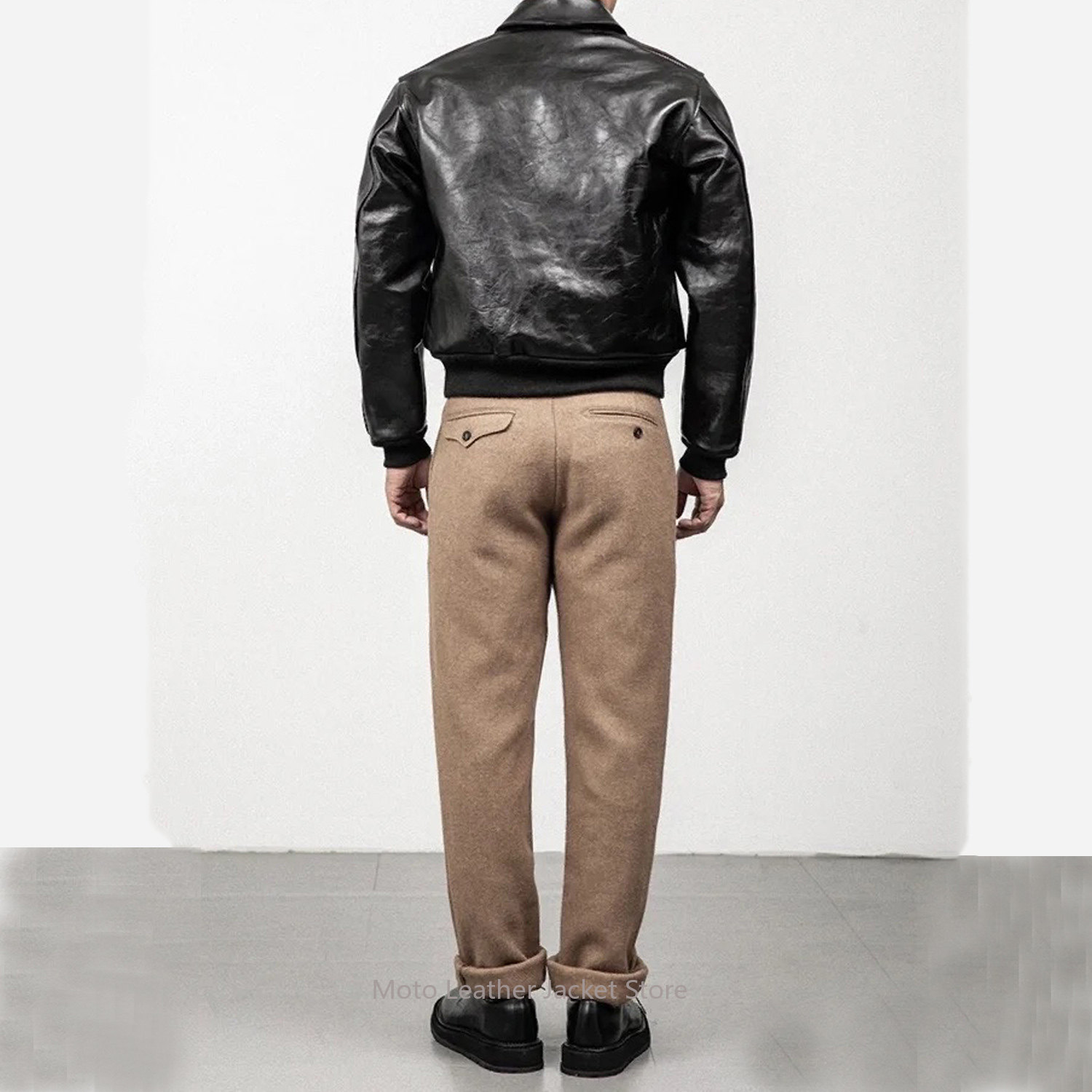 ヴィンテージA2フライトジャケット メンズ フルベジタブルタ - Leather Motorcycle Jacket Biker のレビューと価格