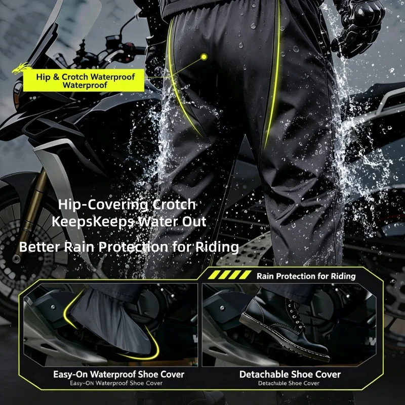 バイク用レインスーツ、上下セパレートタイプのレインジャケット - Motorcycle Riding Jacket Waterproof のレビューと価格