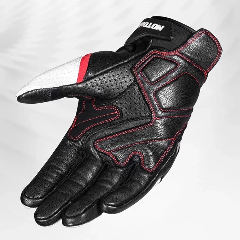 本革製バイクグローブ フルフィンガー カーボンファイバーナッ - Motorcycle Gloves Leather Knuckle のレビューと価格