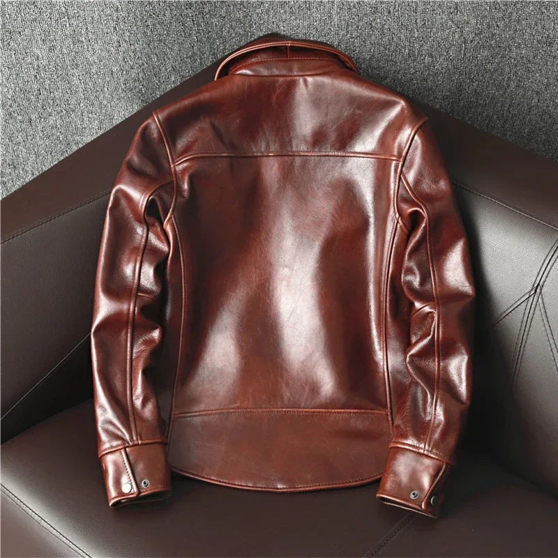 2026年新作、本物の牛革を使用したメンズファッションジャケ - Leather Motorcycle Jacket Biker のレビューと価格
