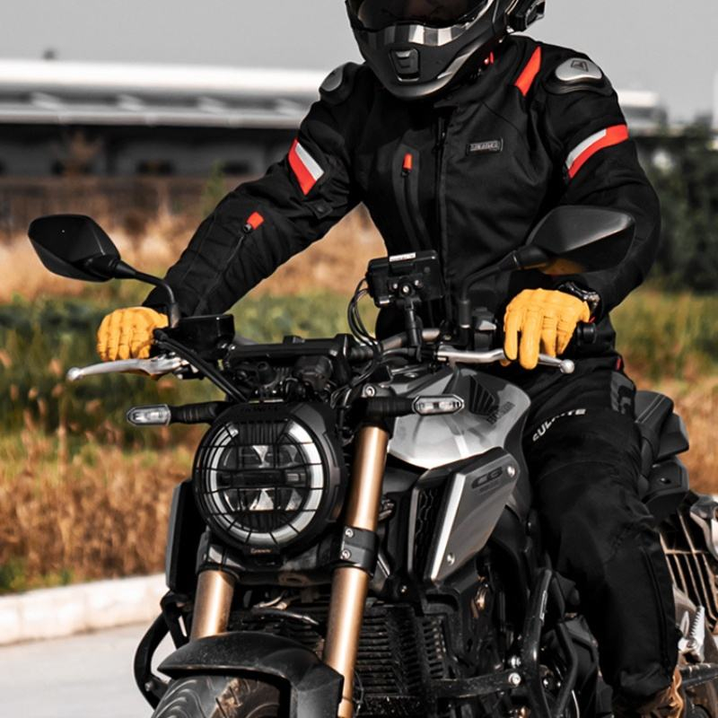 冬用、防寒性に優れたバイク用ジャケット。オフロード、モトクロ - Leather Motorcycle Jacket Biker のレビューと価格