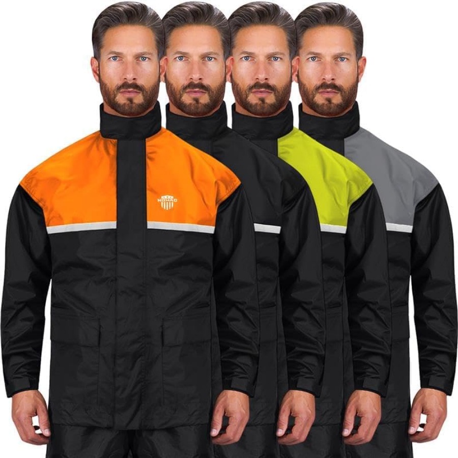 防水オートバイレインスーツ、2ピース反射材付き、軽量ライディ - Motorcycle Rain Suit 2 Piece のレビューと価格