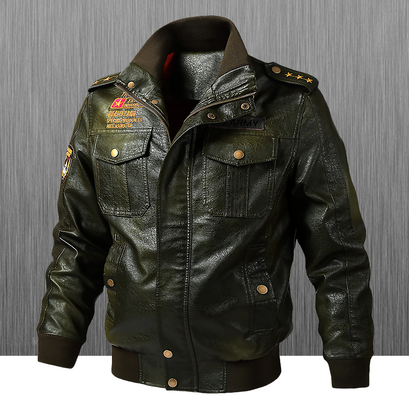 スリムフィットバイカーレザージャケットメンズカジュアルスタン - Leather Motorcycle Jacket Biker のレビューと価格
