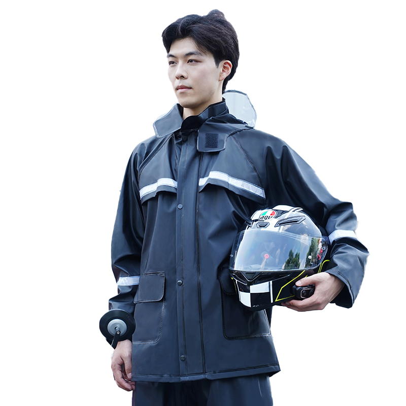 バイク用レインスーツ 防水 2ピース ジャケット パンツ 透 - Motorcycle Rain Suit 2 Piece のレビューと価格