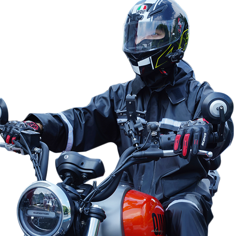 バイク用レインスーツ 防水 2ピース ジャケット パンツ 透 - Motorcycle Rain Suit 2 Piece のレビューと価格