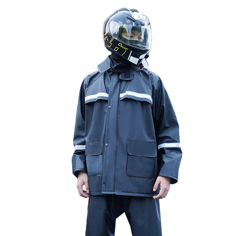 バイク用レインスーツ 防水 2ピース ジャケット パンツ 透 - Motorcycle Rain Suit 2 Piece のレビューと価格