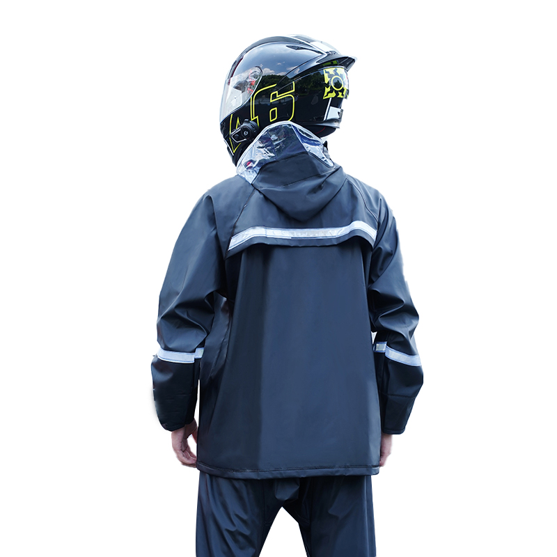 バイク用レインスーツ 防水 2ピース ジャケット パンツ 透 - Motorcycle Rain Suit 2 Piece のレビューと価格