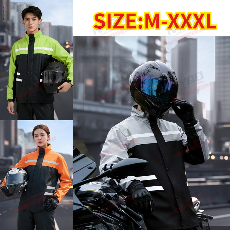 防水防風バイク用レインスーツ、男女兼用2ピースジャケット＆パ - Motorcycle Rain Suit 2 Piece のレビューと価格